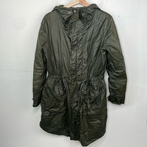 G-STAR RAW Women's Parka Jacket Hooded Black Cotton Pockets Zip size Small - Picture 1 of 12